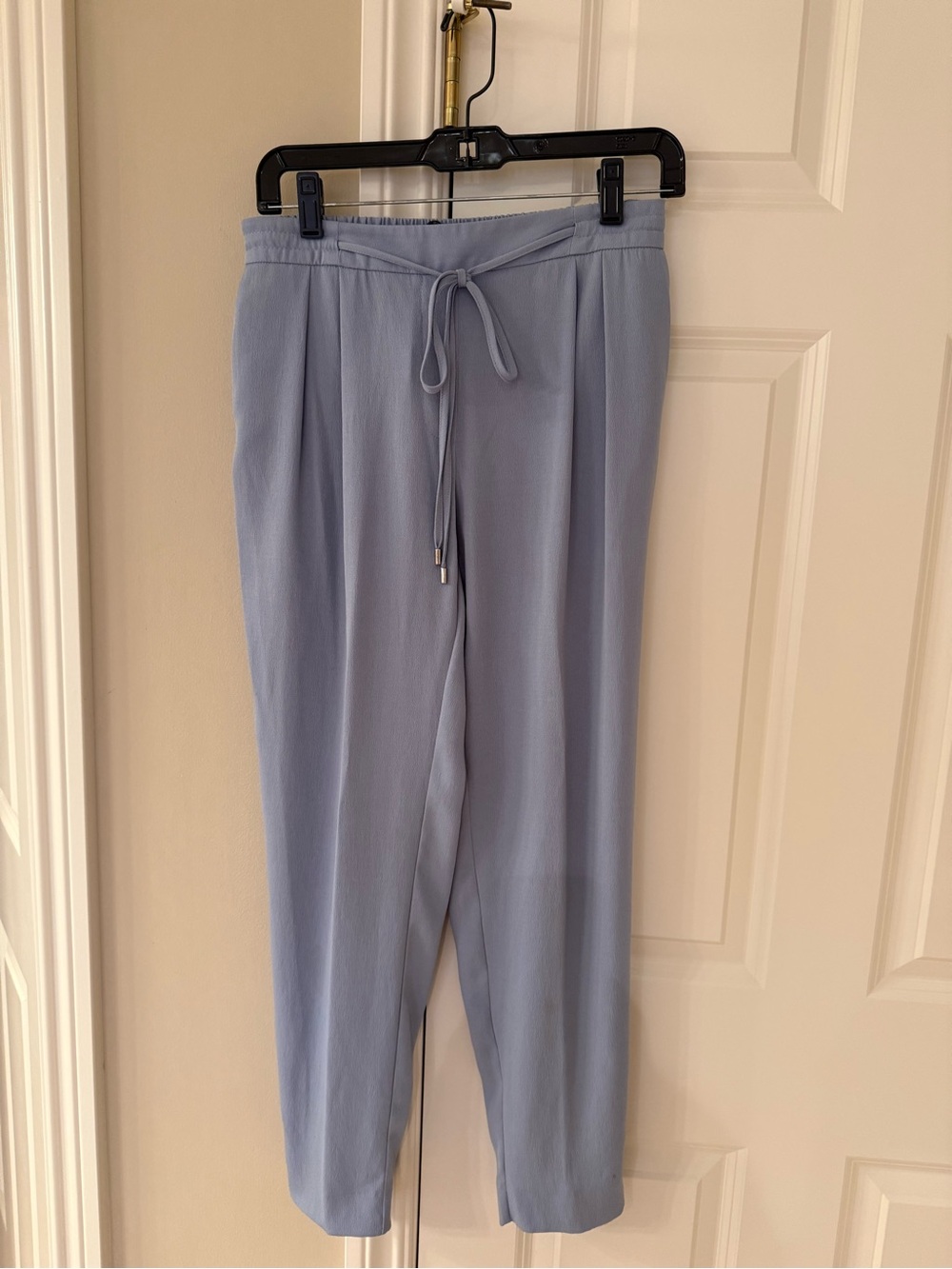 Zara Pale Blue Drawstring Track Pants